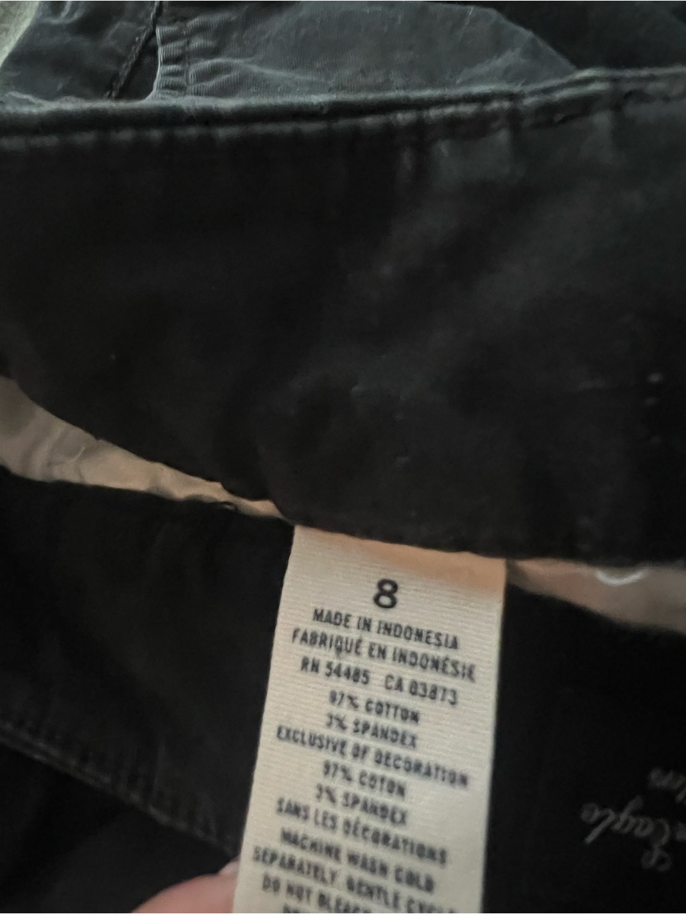 American Eagle Outfitters Ultra Low Rise Black Front-Button Shorts - Picture 5 of 5